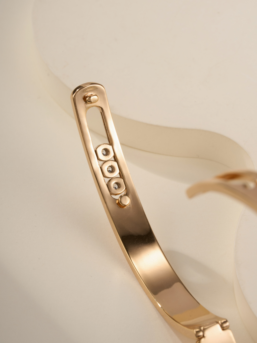 Messika MOVE ROMANE bracelet 18k yellow gold 18k white gold with clear diamonds M