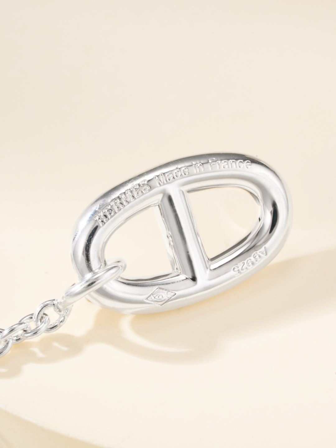 Boucles d'oreilles Hermes Farandole métal argenté sans pierres d'accent 2 longueur de chute de 5 cm