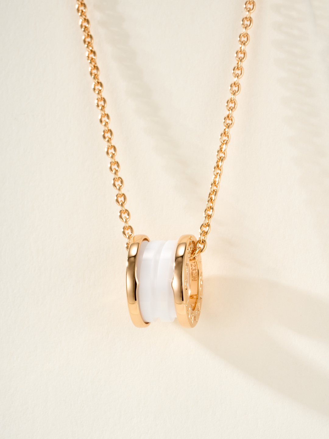 Bvlgari B zero1 Rock necklace 18k rose gold with black ceramic and white ceramic 40-45cm adjustable
