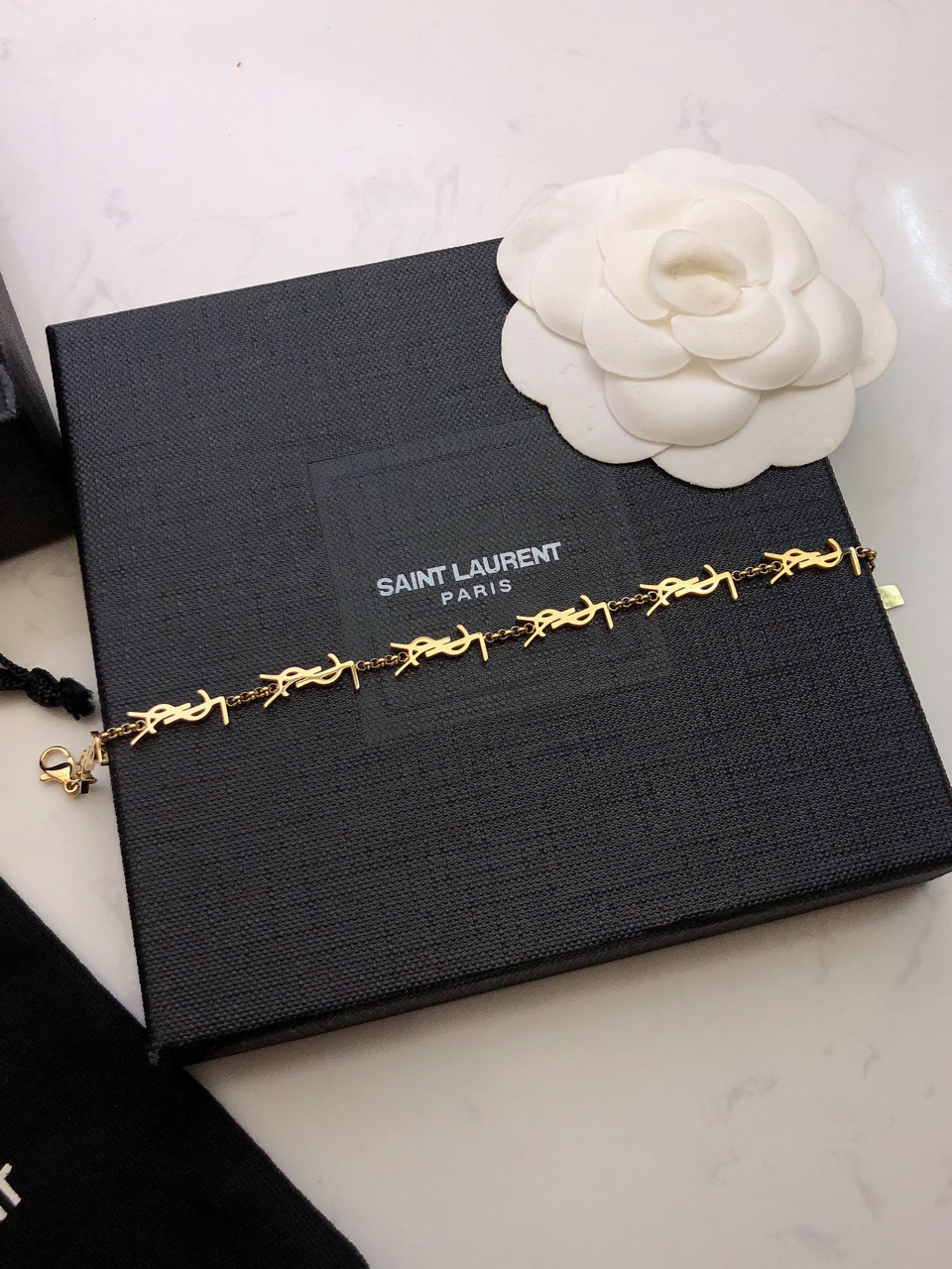 Saint Laurent Cassandre Multi Monogram Chain Bracelet bracelet gold-tone metal 19cm
