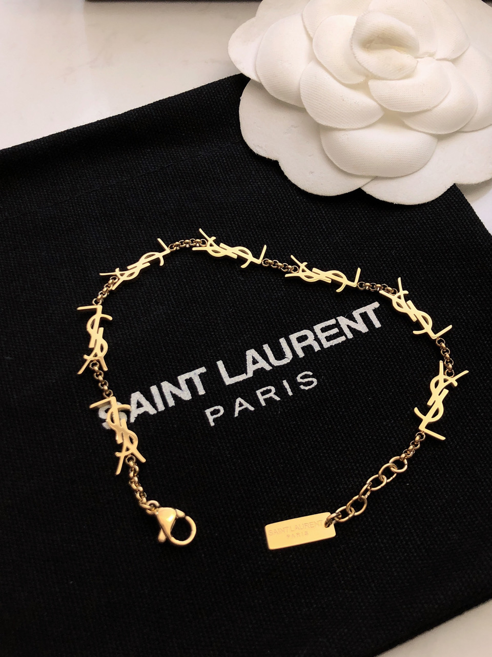Saint Laurent Cassandre Multi Monogram Chain Bracelet bracelet gold-tone metal 19cm