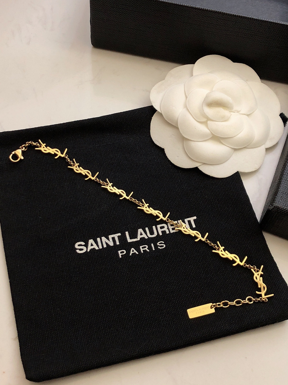 Saint Laurent Cassandre Multi Monogram Chain Bracelet bracelet gold-tone metal 19cm