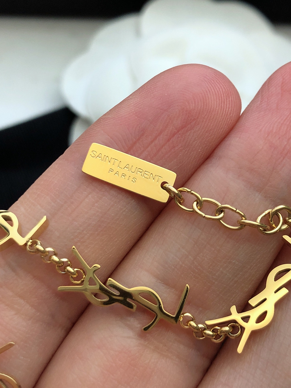 Saint Laurent Cassandre Multi Monogram Chain Bracelet bracelet gold-tone metal 19cm