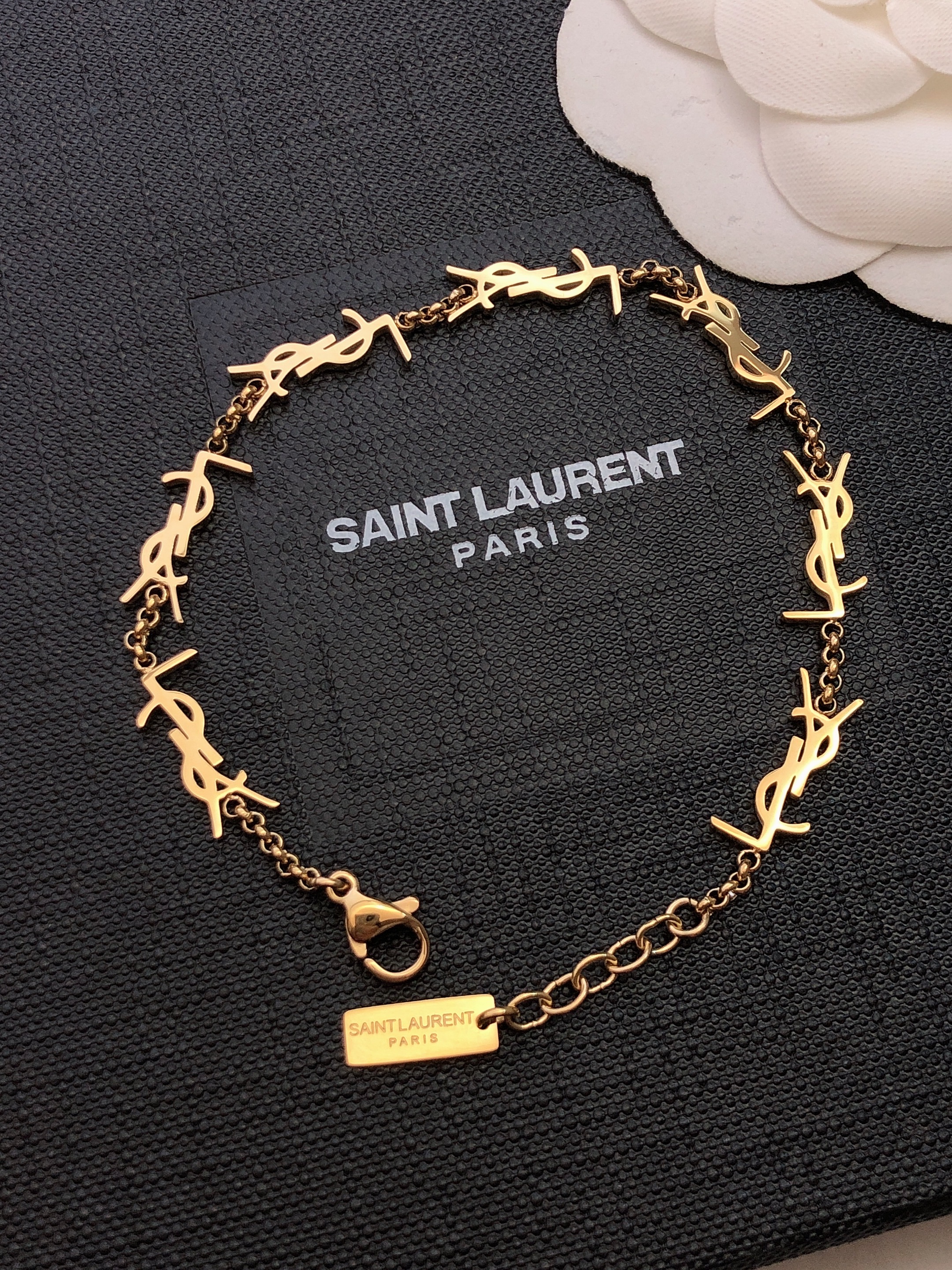 Saint Laurent Cassandre Multi Monogram Chain Bracelet bracelet gold-tone metal 19cm